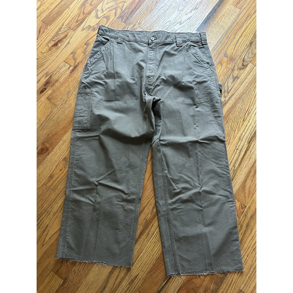 Carhartt Mens Original Dungaree Carpenter Pants Brown Size 40x26 B151-LBR *READ*